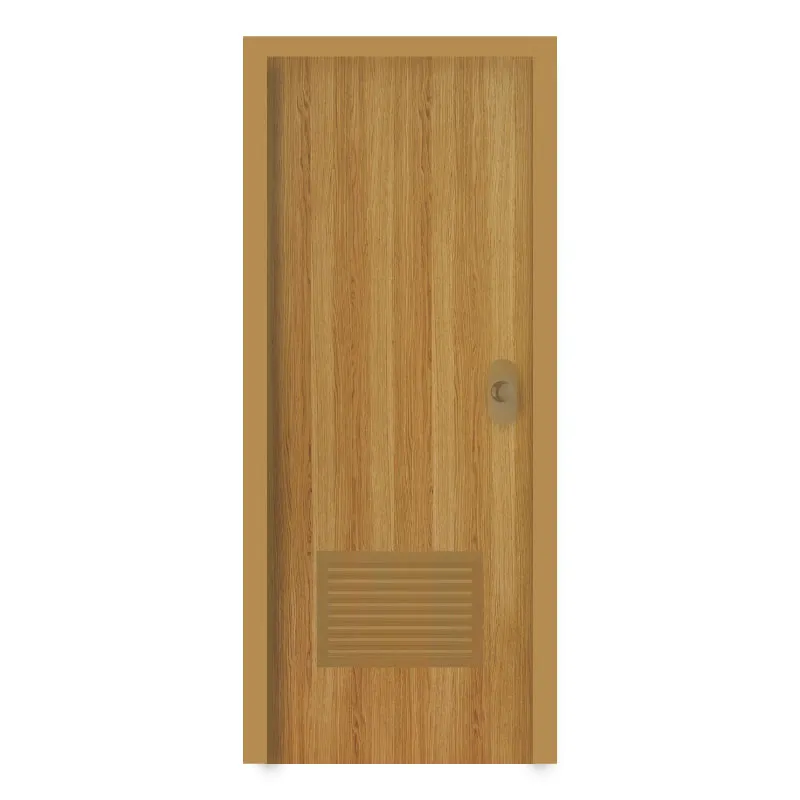 POLYWOOD DOOR 809-A DARK OAK PVC DOOR SERIES W/LOUVER